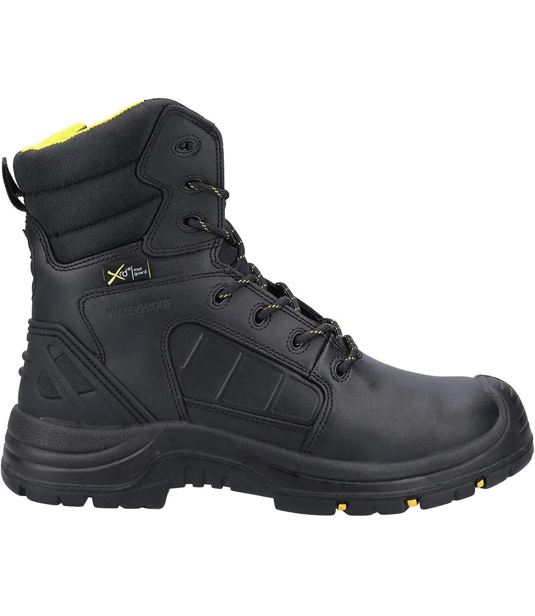 Mens berwyn waterproof leather safety boot black Amblers