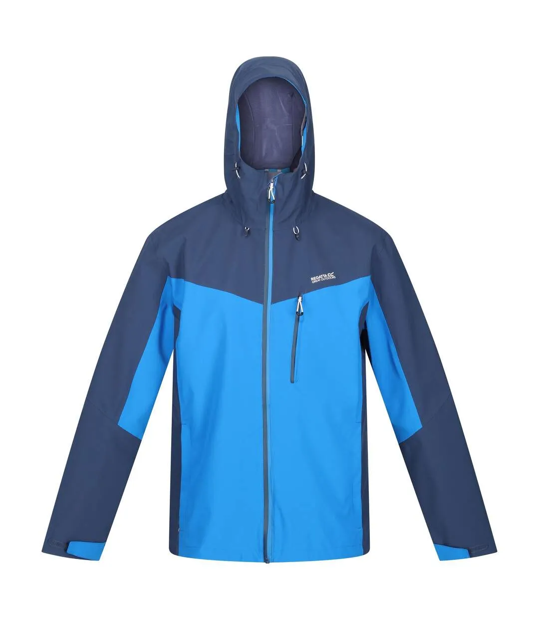 Mens birchdale waterproof hooded jacket admiral blue/rusty orange Regatta