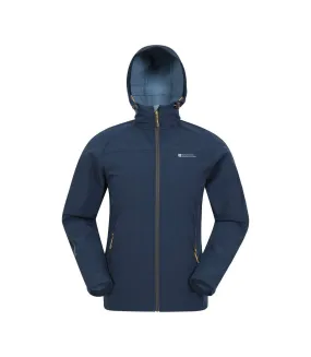 Mens exodus waterproof soft shell jacket blue Mountain Warehouse