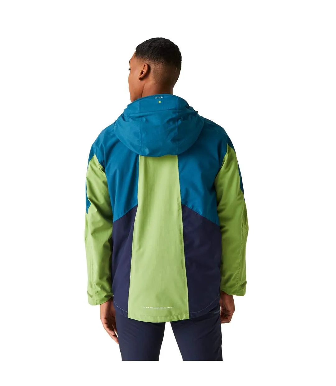 Mens raddick ii waterproof jacket piquant green/moroccan blue Regatta