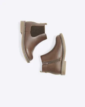 Mini Boys Brown Chelsea Boot