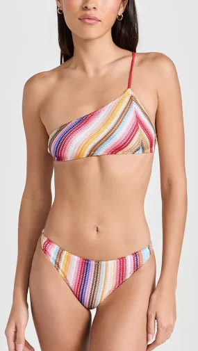 Missoni   One Shoulder Bikini Set 