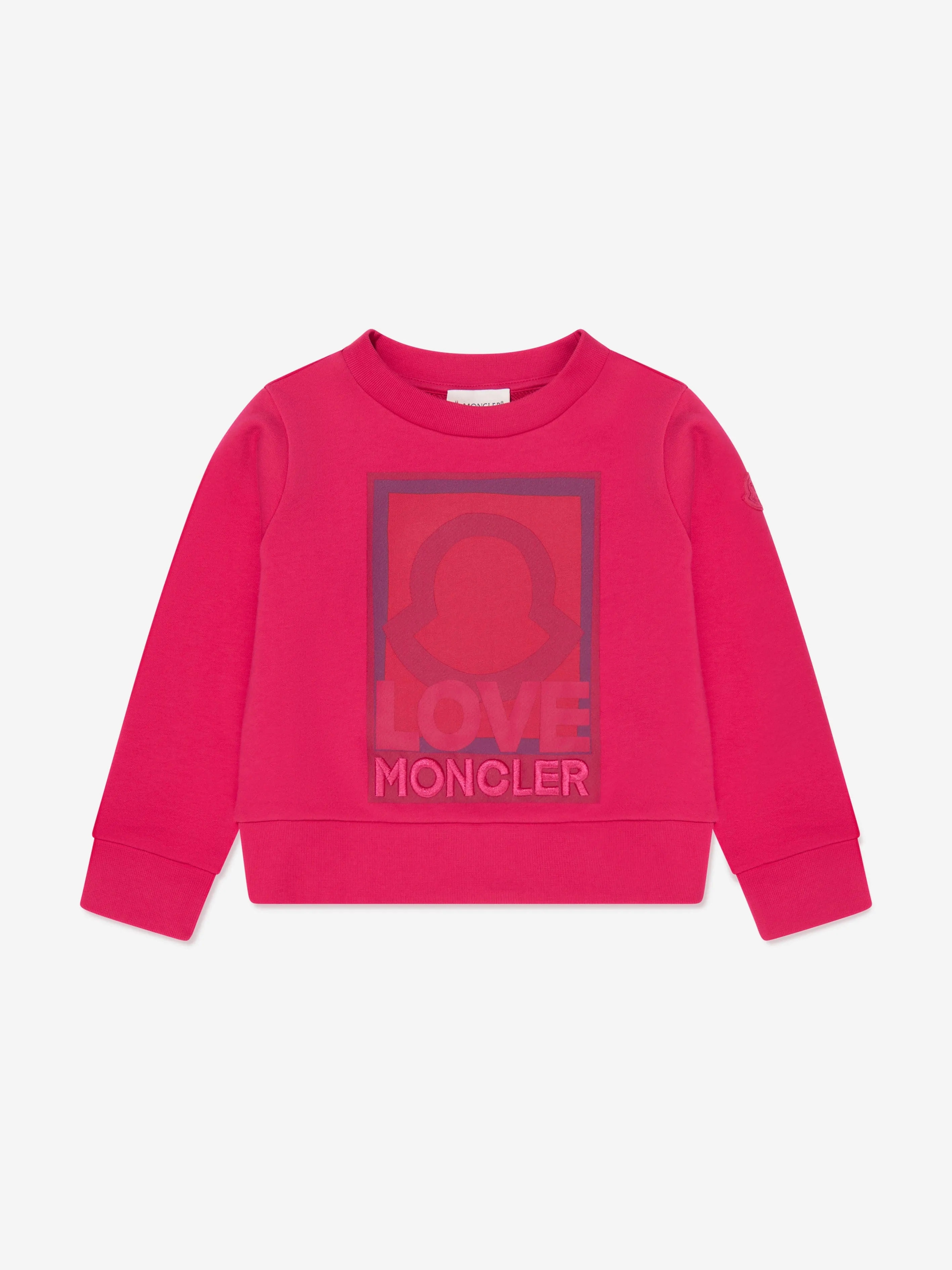 Moncler Enfant Girls Graphic Print Sweatshirt in Pink