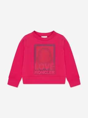 Moncler Enfant Girls Graphic Print Sweatshirt in Pink