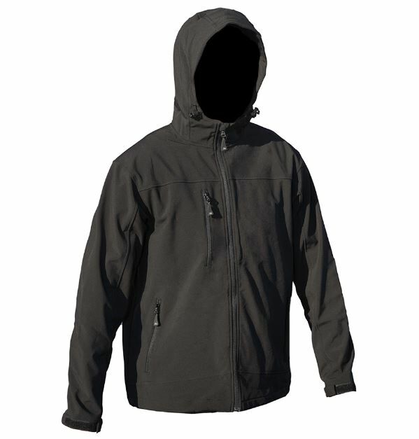 Mossi Men's X3 Softshell Hooded Jacket in Black