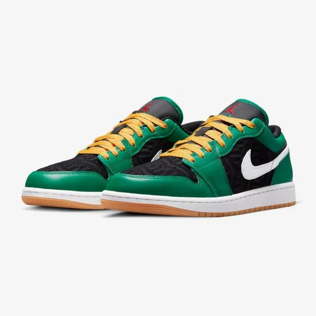 Nike air jordan 1 low se (christmas/ malachite green/ black/ taxi yellow/ fire red) men us 8-13 dq84