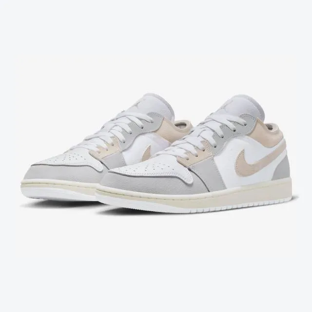 Nike air jordan 1 low se craft (inside out tech grey/ light orewood brown/ white/ sail) men us 8-13