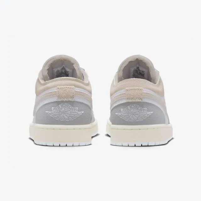 Nike air jordan 1 low se craft (inside out tech grey/ light orewood brown/ white/ sail) men us 8-13