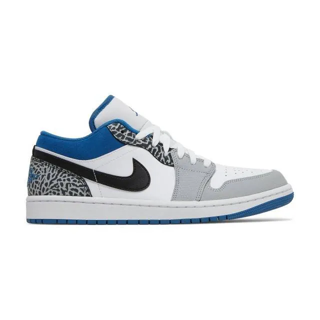 Nike air jordan 1 low se (true blue/ white/ black/ cement grey/ dark marina blue) men us 8-13 dm1199