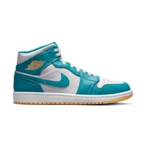 Nike air jordan 1 mid (aquatone/ blue/ celestial gold/ white) men us 8-13 dq8426-400