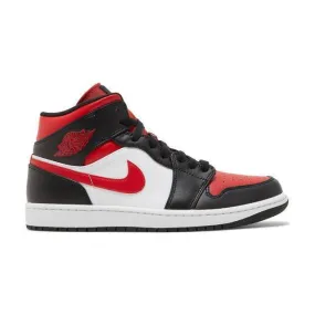 Nike air jordan 1 mid (bred toe/ white/ black/ red) men us 8-13 554724-079