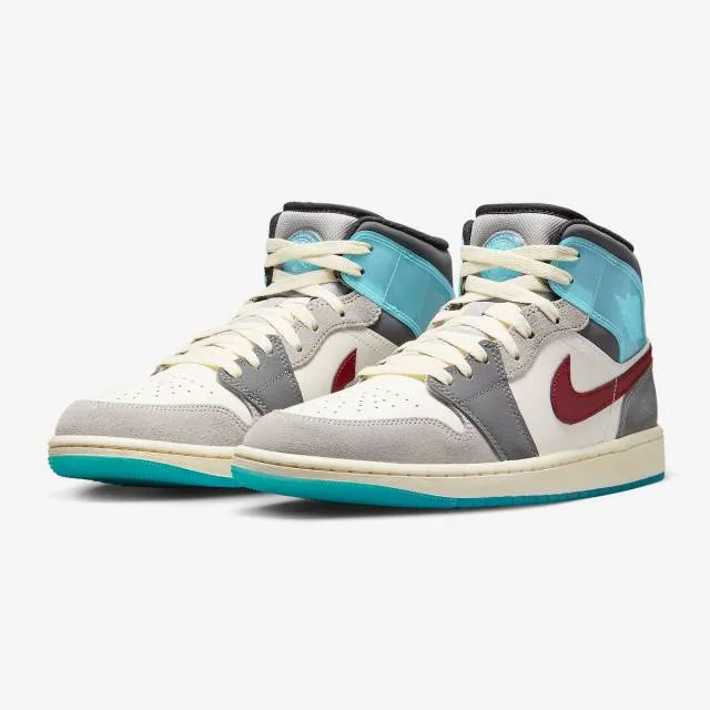 Nike air jordan 1 mid (exploration unit/ white/ sail/ team red/ coconut milk) men us 8-13 fb1870-161