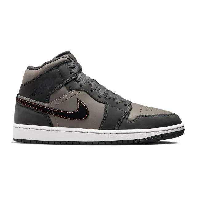 Nike air jordan 1 mid se (night stadium/ grey/ night stadium/ black/ flat pewter /total orange/ neut