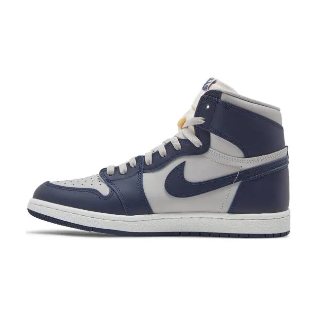 Nike air jordan 1 retro high '85 (georgetown/ blue/ college navy/ summit white/ tech grey) men us 8-