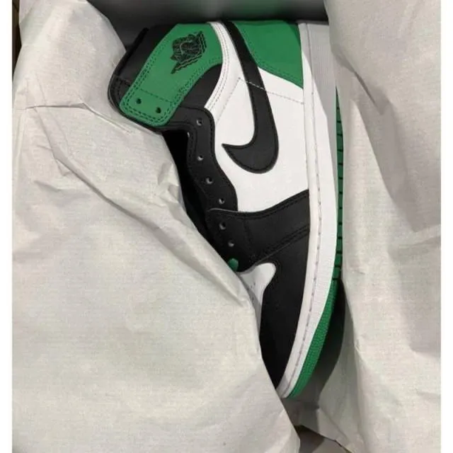 Nike air jordan 1 retro high og lucky green black white