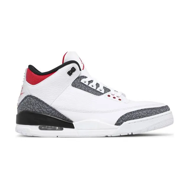 Nike air jordan 3 retro denim se (fire red/ white/ fire red/ black) men us 8-13 cz6431-100