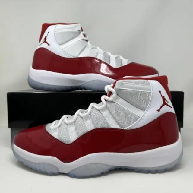 Nike air jordan retro xi 11 cherry 2022 varsity red men's size 13 ct8012-116