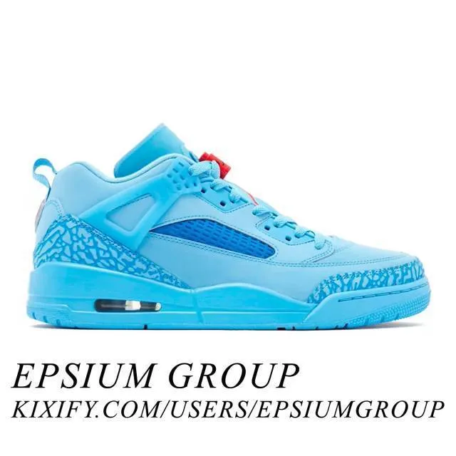 Nike air jordan spizike low (houston oilers/ football blue/ fountain blue/ university red) men us 8-13 fq1759-400