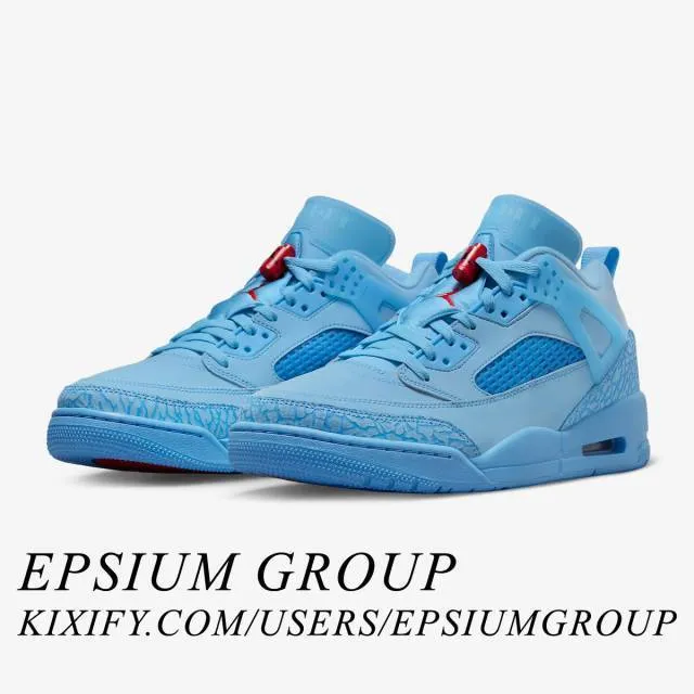 Nike air jordan spizike low (houston oilers/ football blue/ fountain blue/ university red) men us 8-13 fq1759-400