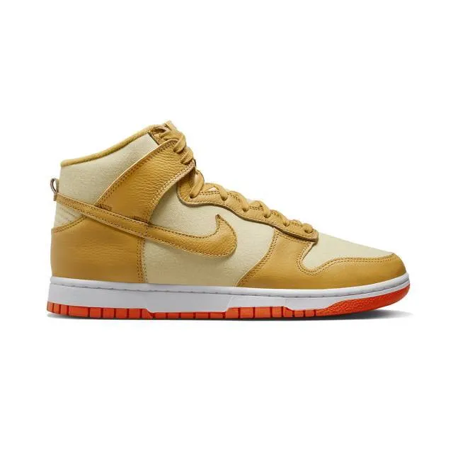 Nike dunk high (wheat gold/ tan/ team gold/ wheat gold/ team gold/ safety orange/ white) men us 8-13