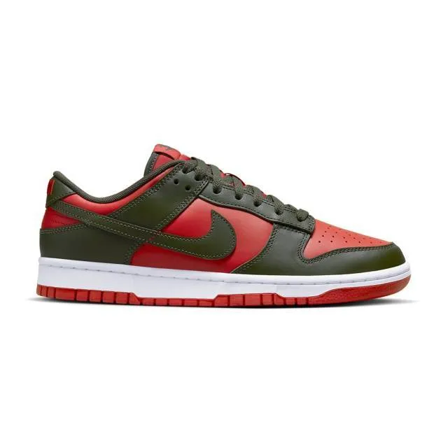 Nike dunk low (cargo khaki mystic red/ green/ mystic red/ cargo khaki/ white) men us 8-13 dv0833-600