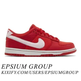 Nike dunk low gs (valentine's day/ fire red/ pink foam/ light crimson/ white/ team red) big kids 3.5y-7y fz3548-612