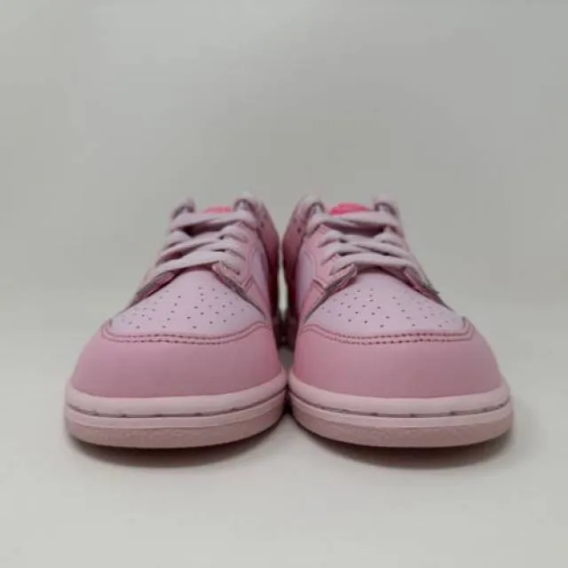 Nike dunk low ps triple pink barb pre-school size 2.5y women's size 4 dh9756-600