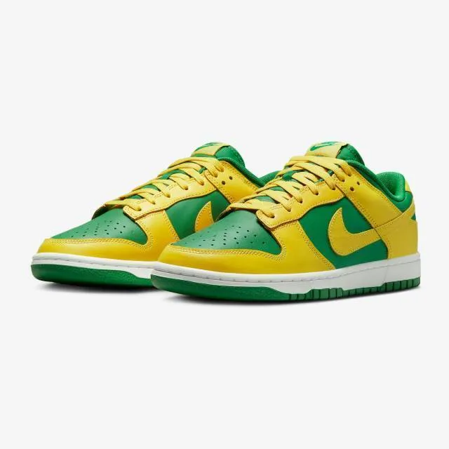 Nike dunk low (reverse brazil/ apple green/ yellow strike/ white) men us 8-13 dv0833-300