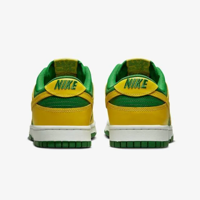 Nike dunk low (reverse brazil/ apple green/ yellow strike/ white) men us 8-13 dv0833-300