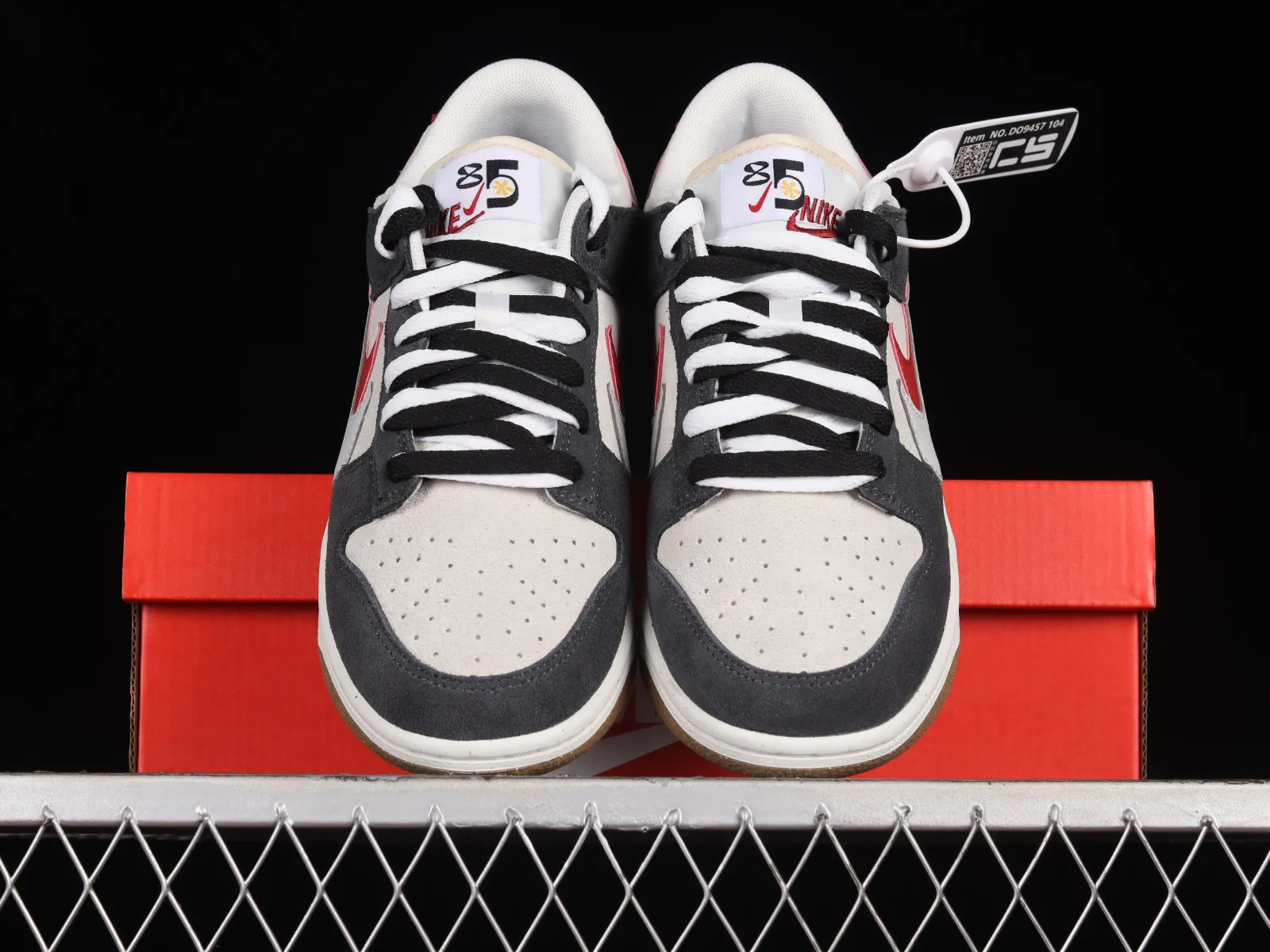 Nike SB Dunk Low 85 Dark Grey Red Black DD9457-104