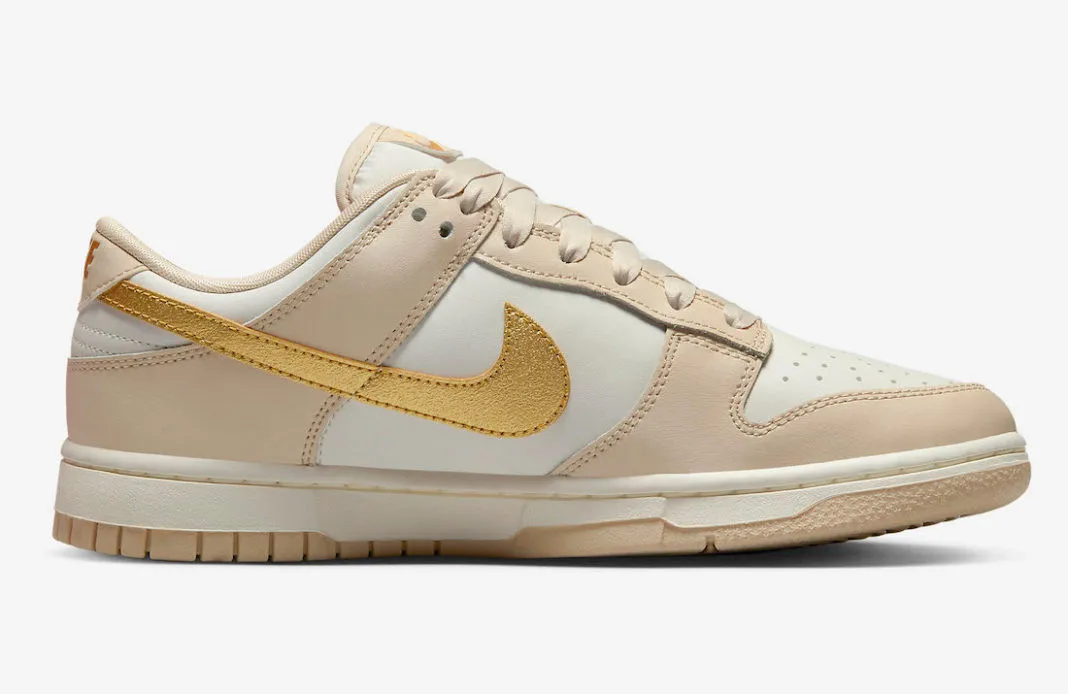 Nike SB Dunk Low Gold Swoosh White Tan DX5930-001