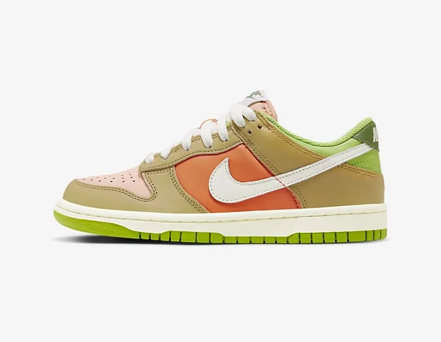 Nike SB Dunk Low GS Barley Yellow White Bright Green Sail DV9108-711