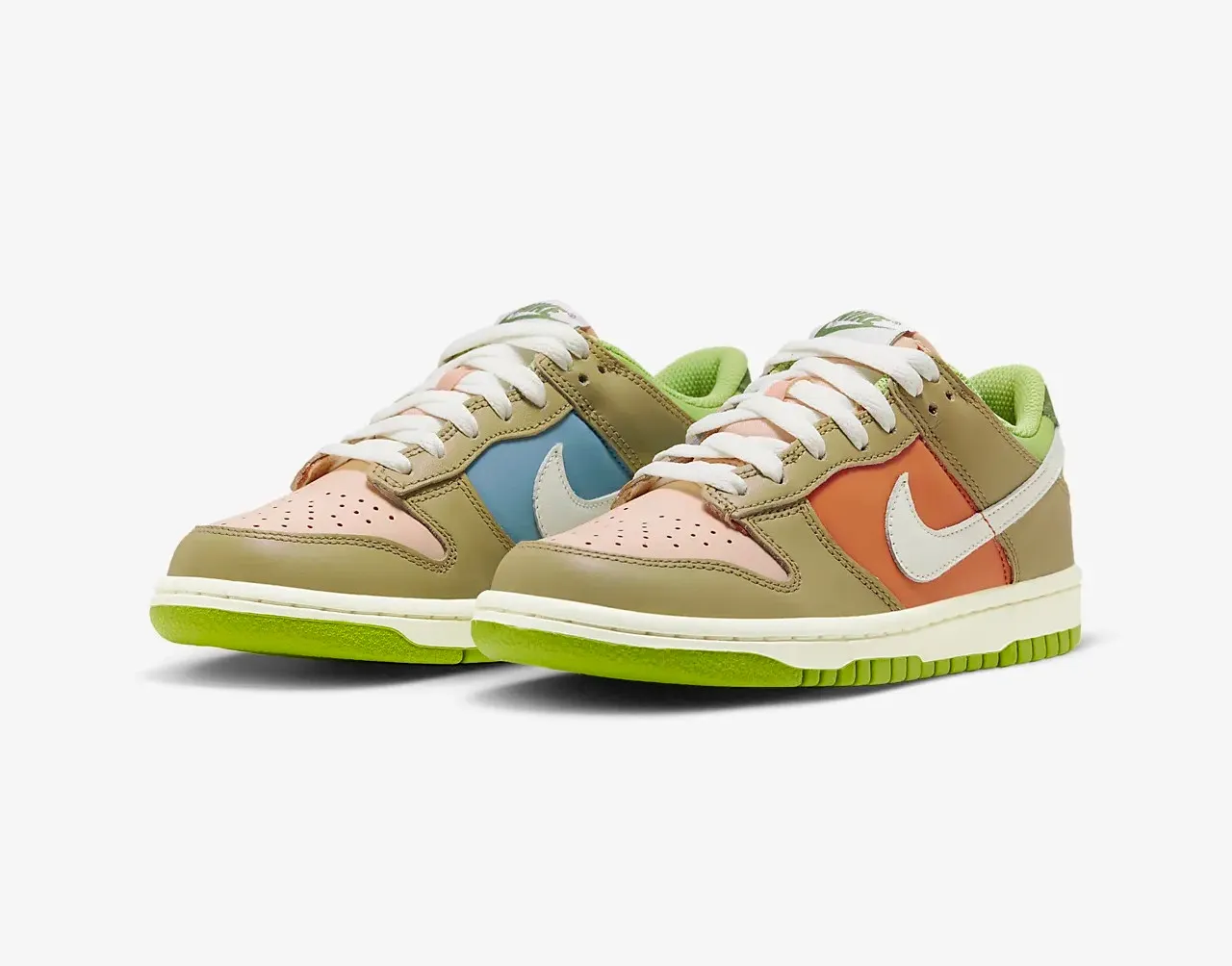 Nike SB Dunk Low GS Barley Yellow White Bright Green Sail DV9108-711