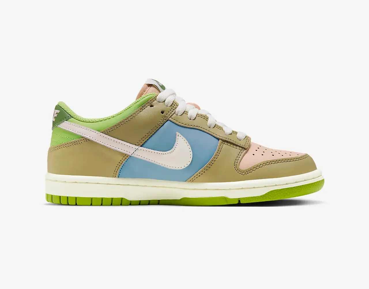 Nike SB Dunk Low GS Barley Yellow White Bright Green Sail DV9108-711