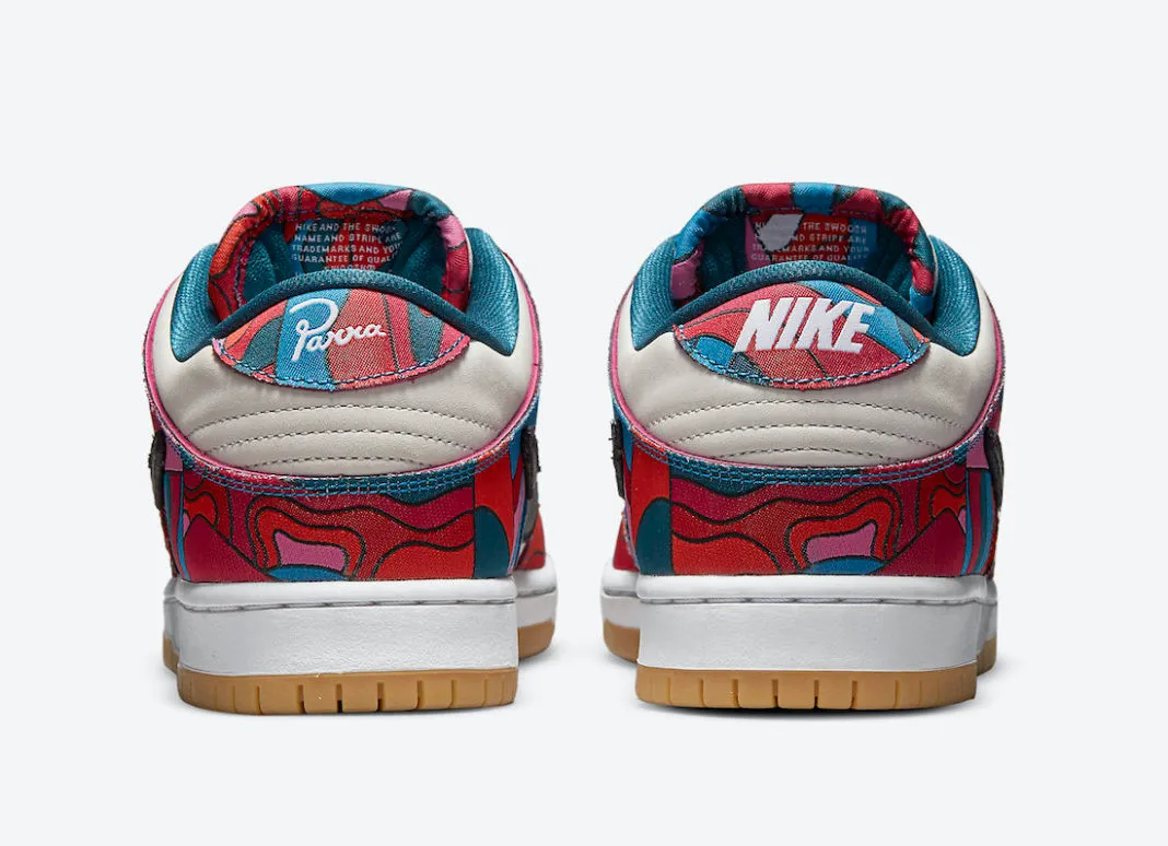 Nike SB Dunk Low Pro QS Parra White Black Noble Red DH7695-100