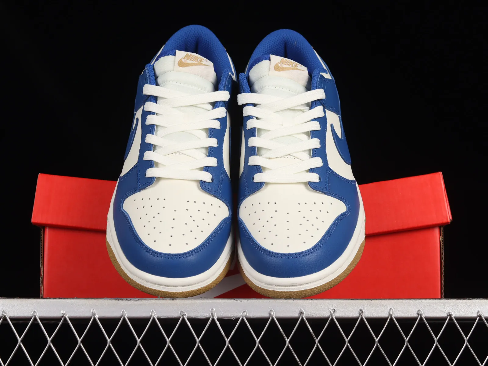 Nike SB Dunk Low White Navy Blue Gold FB7173-141