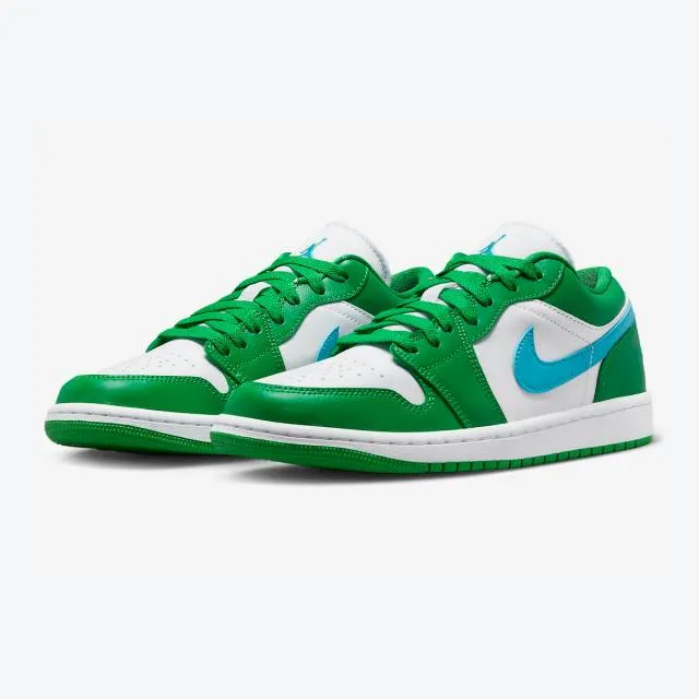 Nike women's air jordan 1 low (lucky green/ green/ aquatone/ white) sizes 6-10 dc0774-304