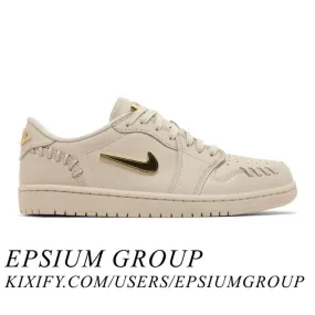 Nike women's air jordan 1 low method of make (legend light brown/ cream/ legend light brown/ metallic gold) sizes 5-12 fn5032-20