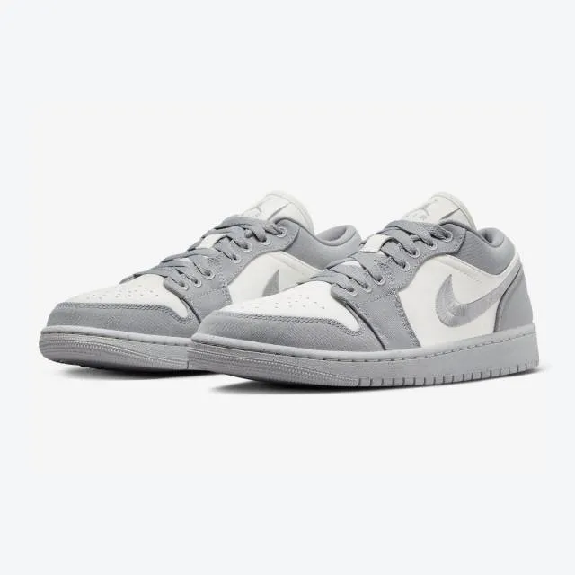 Nike women's air jordan 1 low se (light steel grey/ white/ sail) sizes 6-10 dv0426-012