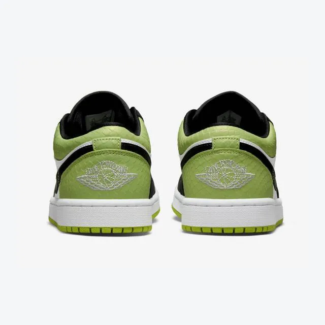 Nike women's air jordan 1 low se (vivid green snakeskin/ vivid green/ vivid green/ black/ white) siz