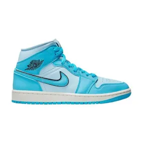 Nike women's air jordan 1 mid (ice blue/ dark powder blue/ black/ sail) sizes 6-10 dv1302-400