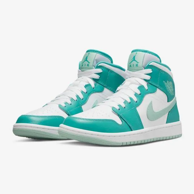 Nike women's air jordan 1 mid (marine green/ washed teal/ mint foam/ white) sizes 6-10 dv2229-300