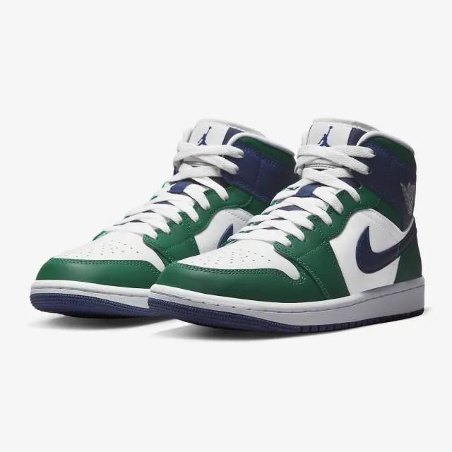 Nike women's air jordan 1 mid se (seahawks/ noble green/ midnight navy/ white) sizes 6-10 dz5326-300