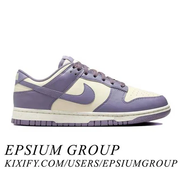 Nike women's dunk low next nature (daybreak/ purple coconut milk/ daybreak/ white) sizes 5-12 fz4349-100