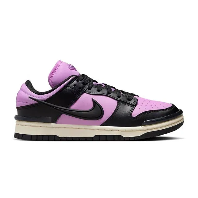 Nike women's dunk low twist (black rush fuchsia/ rush fuchsia/ black/ coconut milk) sizes 5-12 dz279