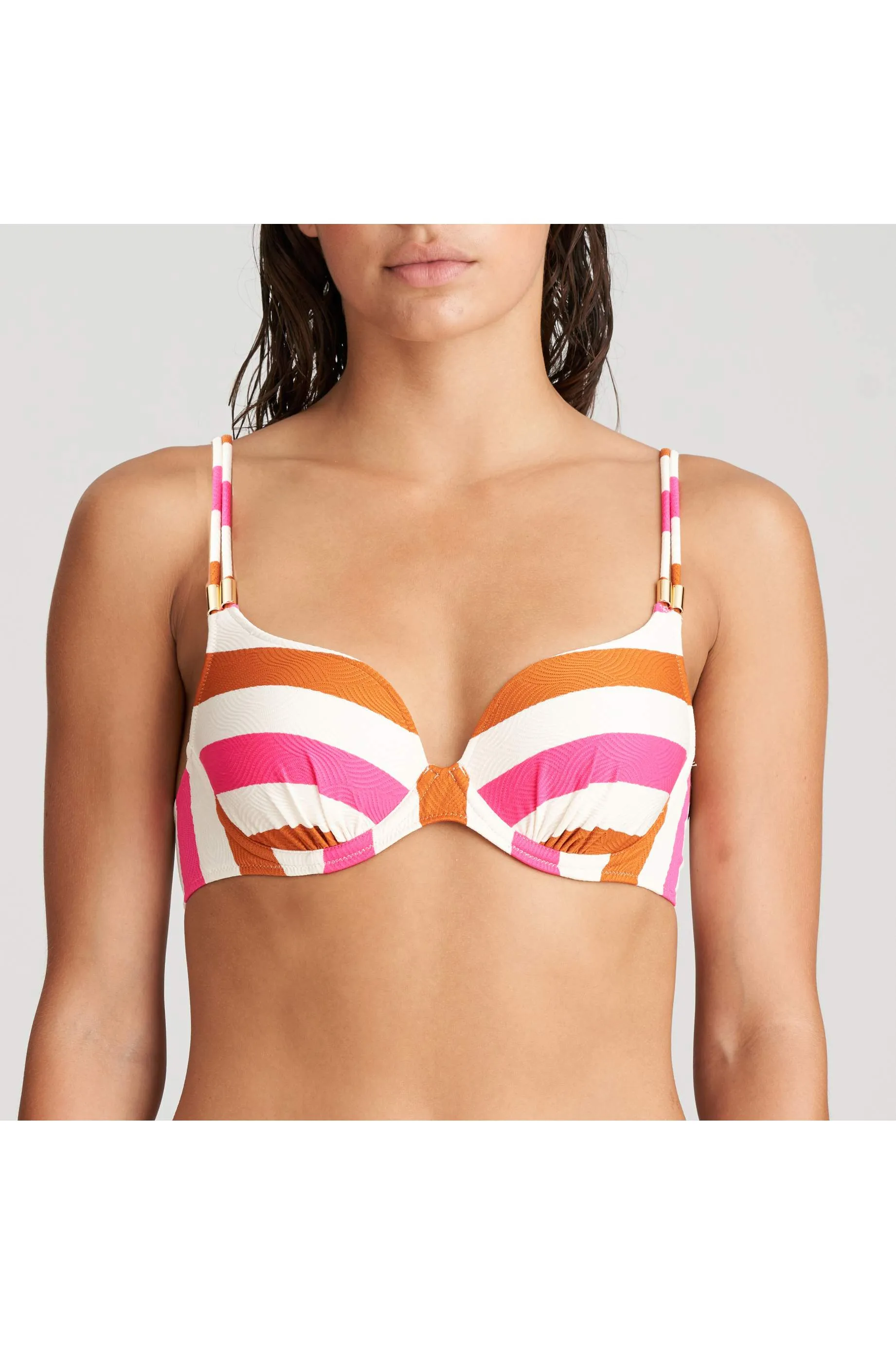 Padded Striped Bikini- Unas1 with Discounts- Bikini padded-  Berlin