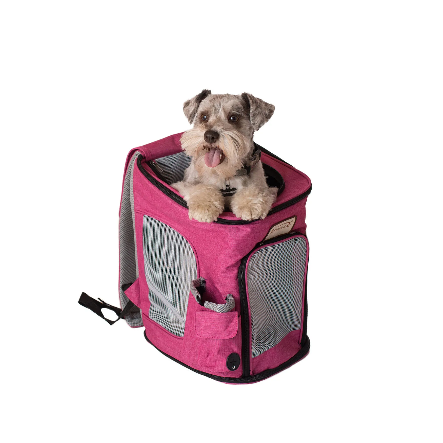 Pet Backpack Pet Carrier In PInk and Gray Combo