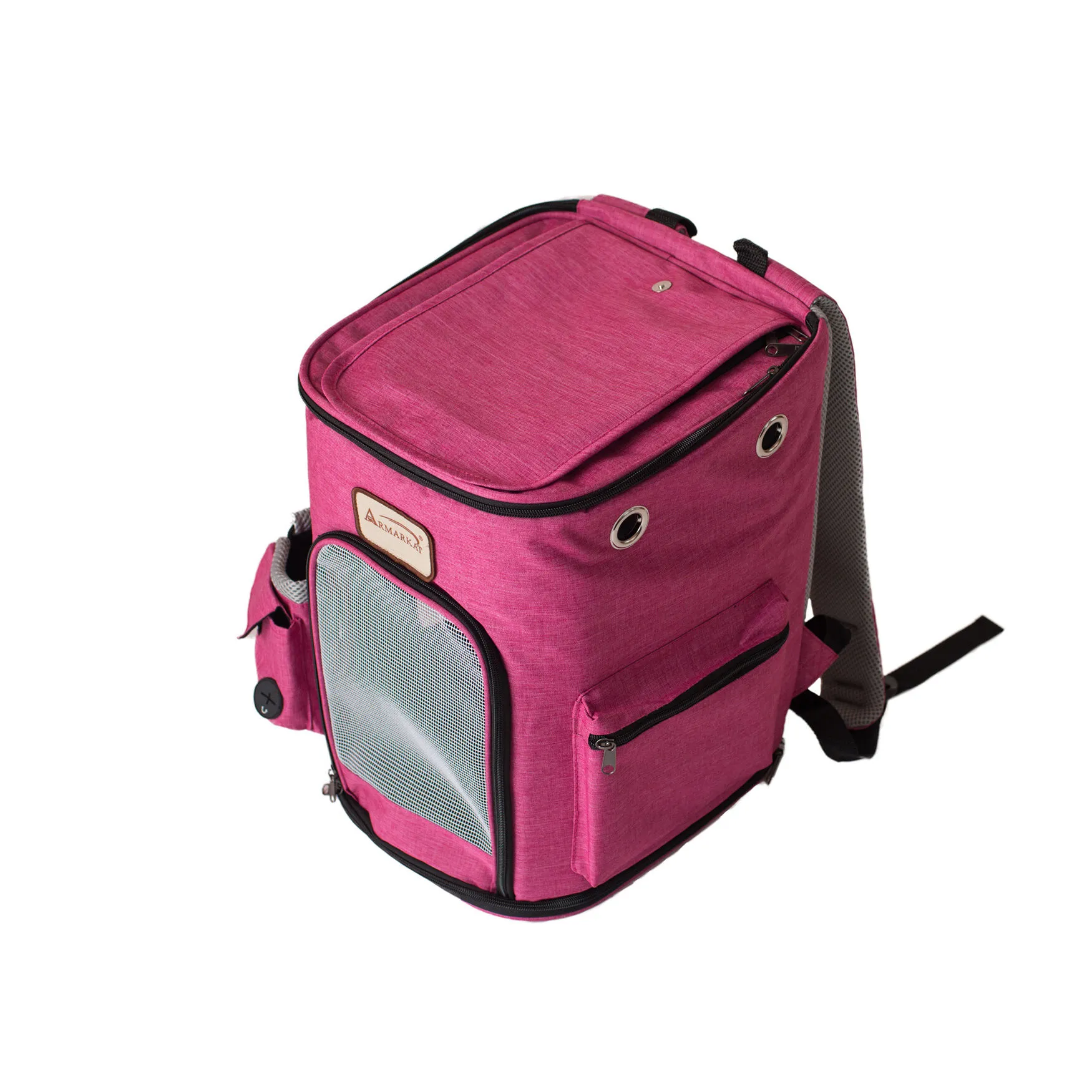 Pet Backpack Pet Carrier In PInk and Gray Combo