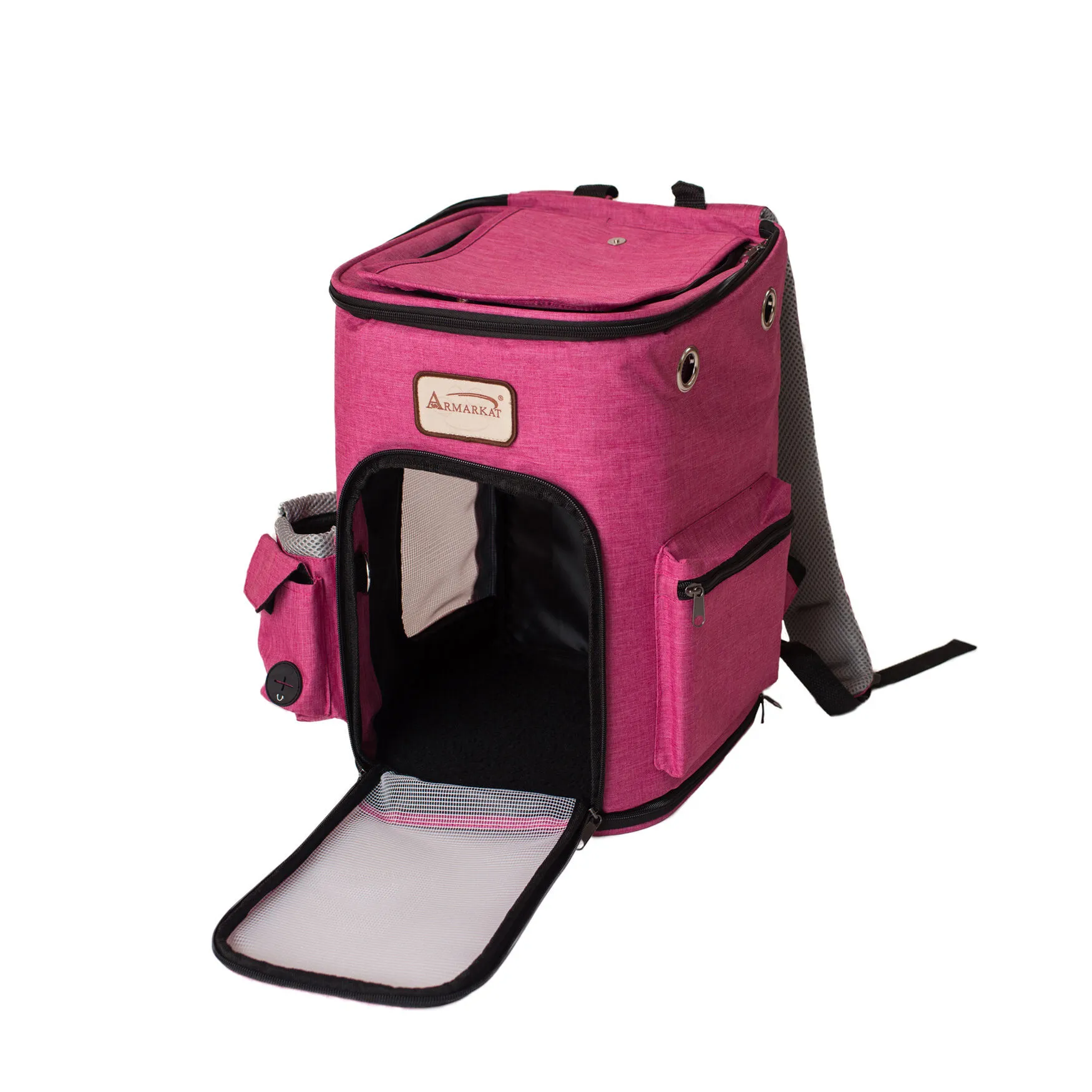 Pet Backpack Pet Carrier In PInk and Gray Combo