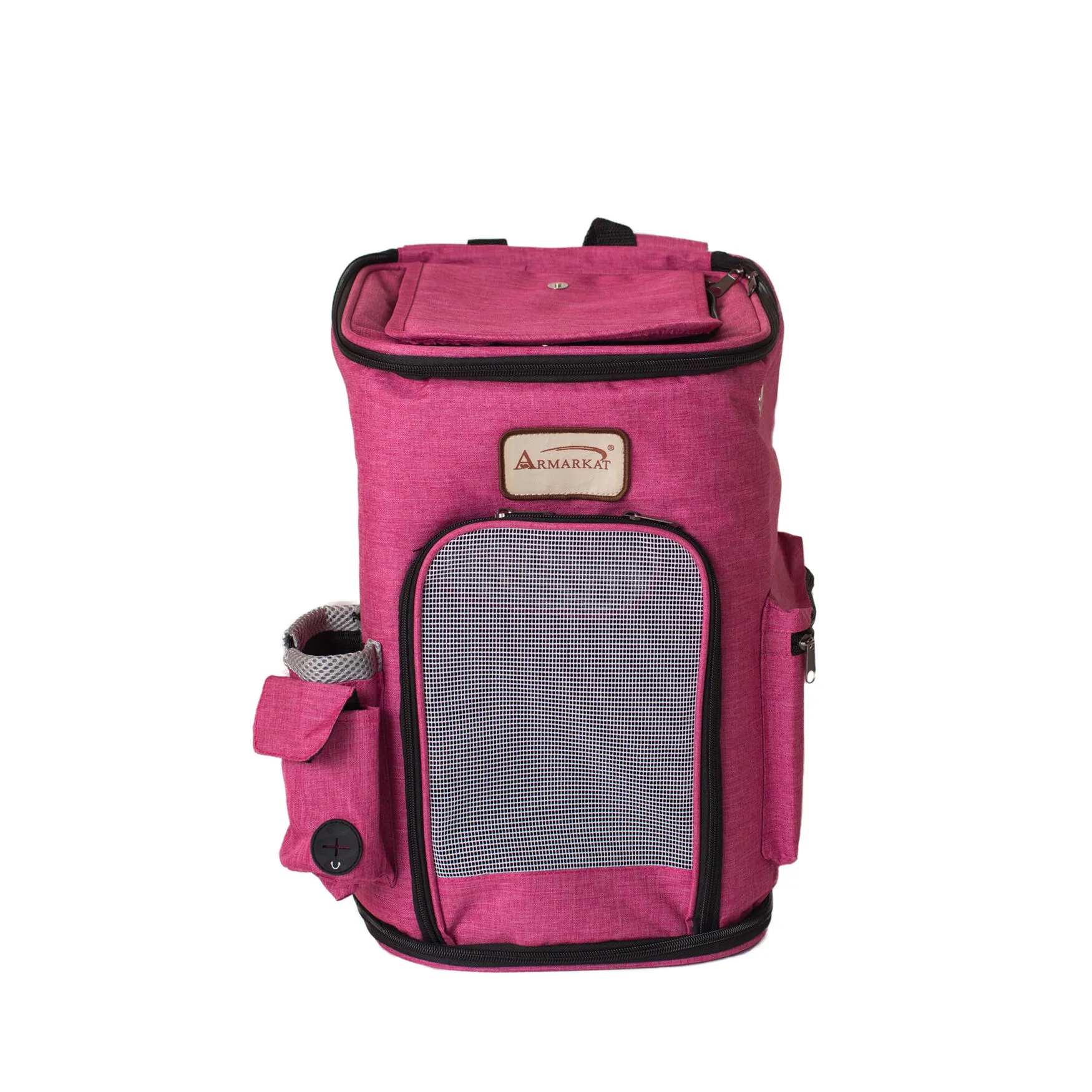 Pet Backpack Pet Carrier In PInk and Gray Combo